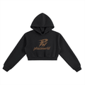 Phaze Wrld Leopard Strike Cropped Hoodie - Black