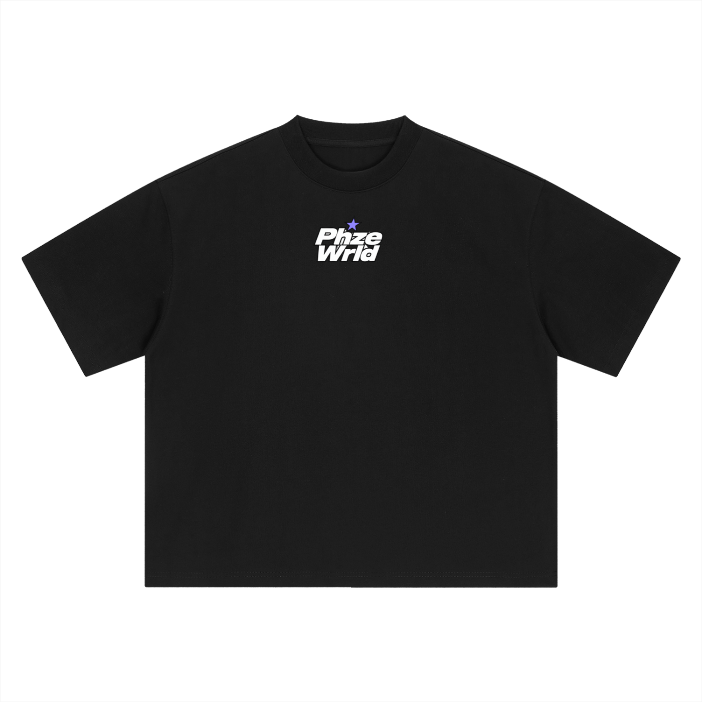 Phaze Wrld Purple Planet Boxy Oversized T-Shirt