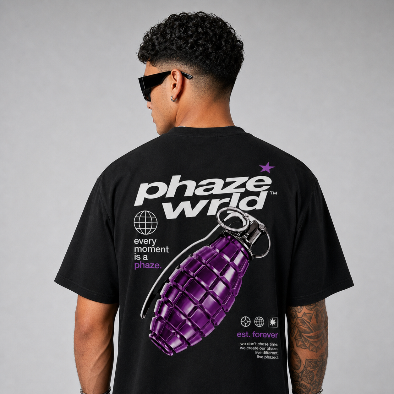 Purple Grenade Graphic T-Shirt