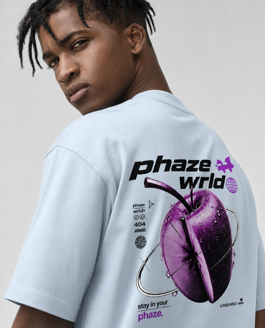 Purple Apple Graphic T-Shirt