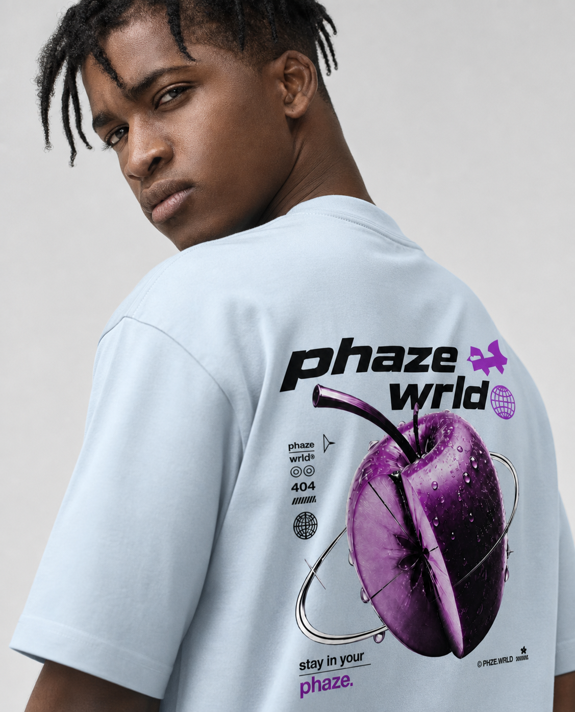 Purple Apple Graphic T-Shirt