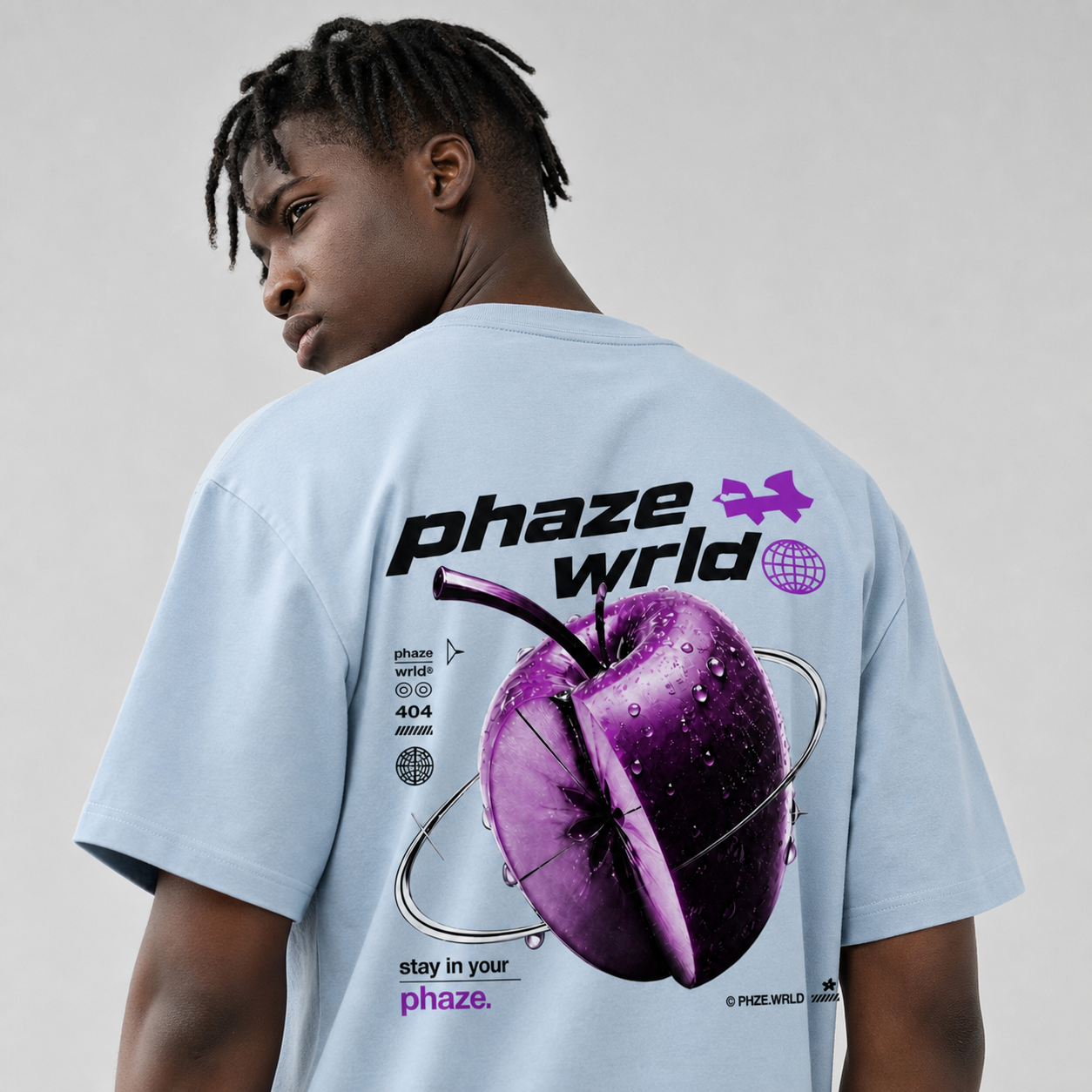 Purple Apple Graphic T-Shirt