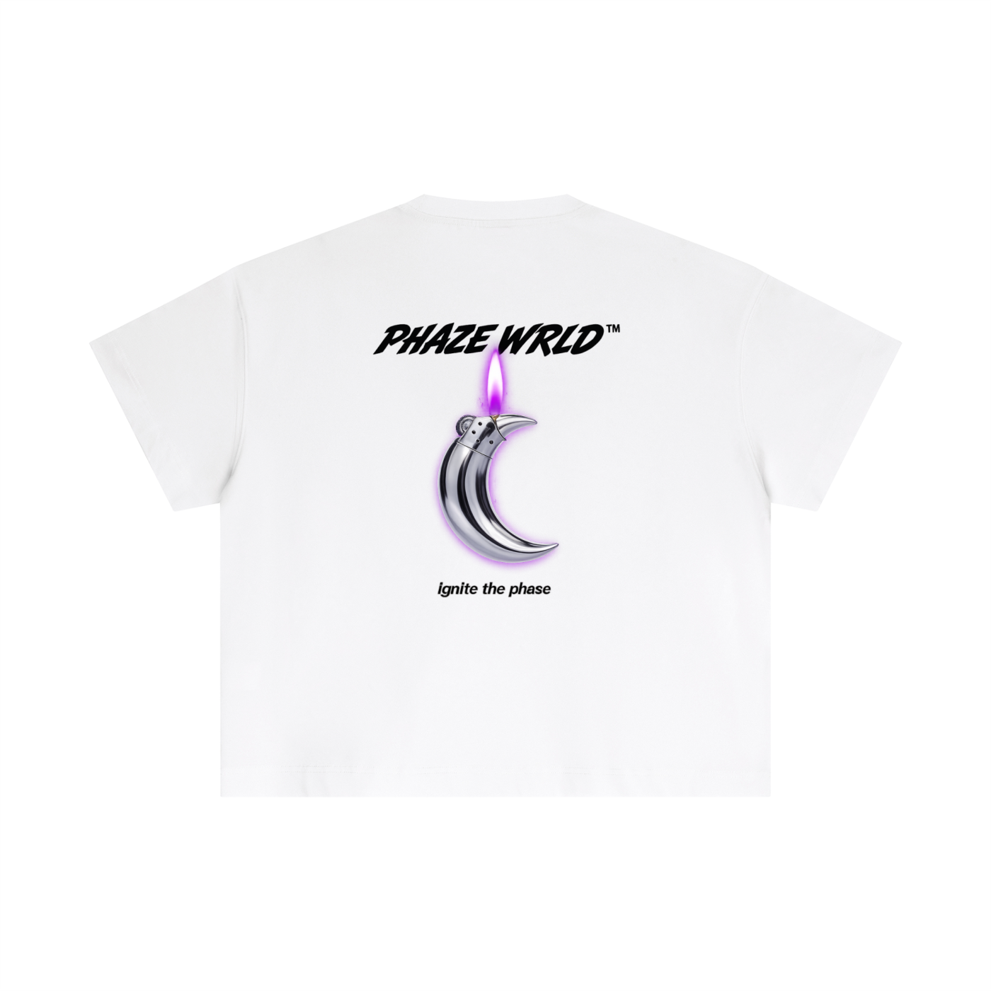 Phaze Wrld Moon Purple Lighter Boxy Tee