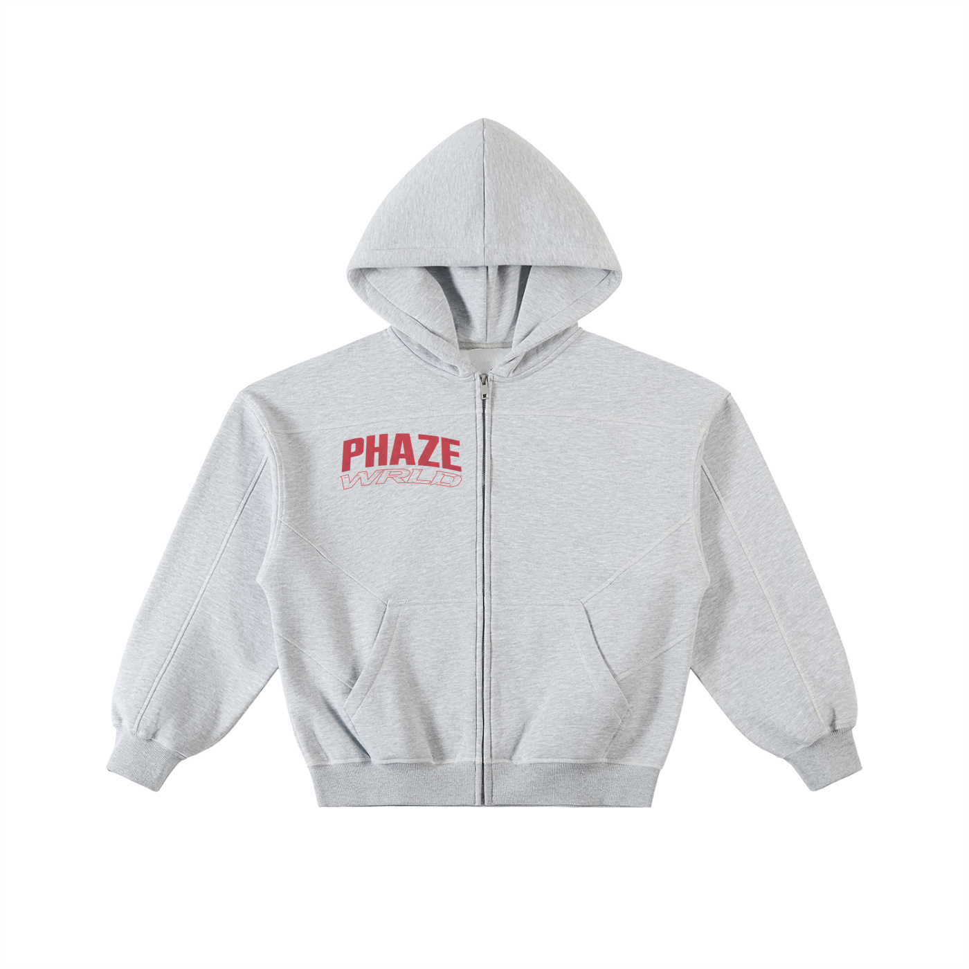 PHAZE WRLD Beyond Limits Zip Gray Hoodie