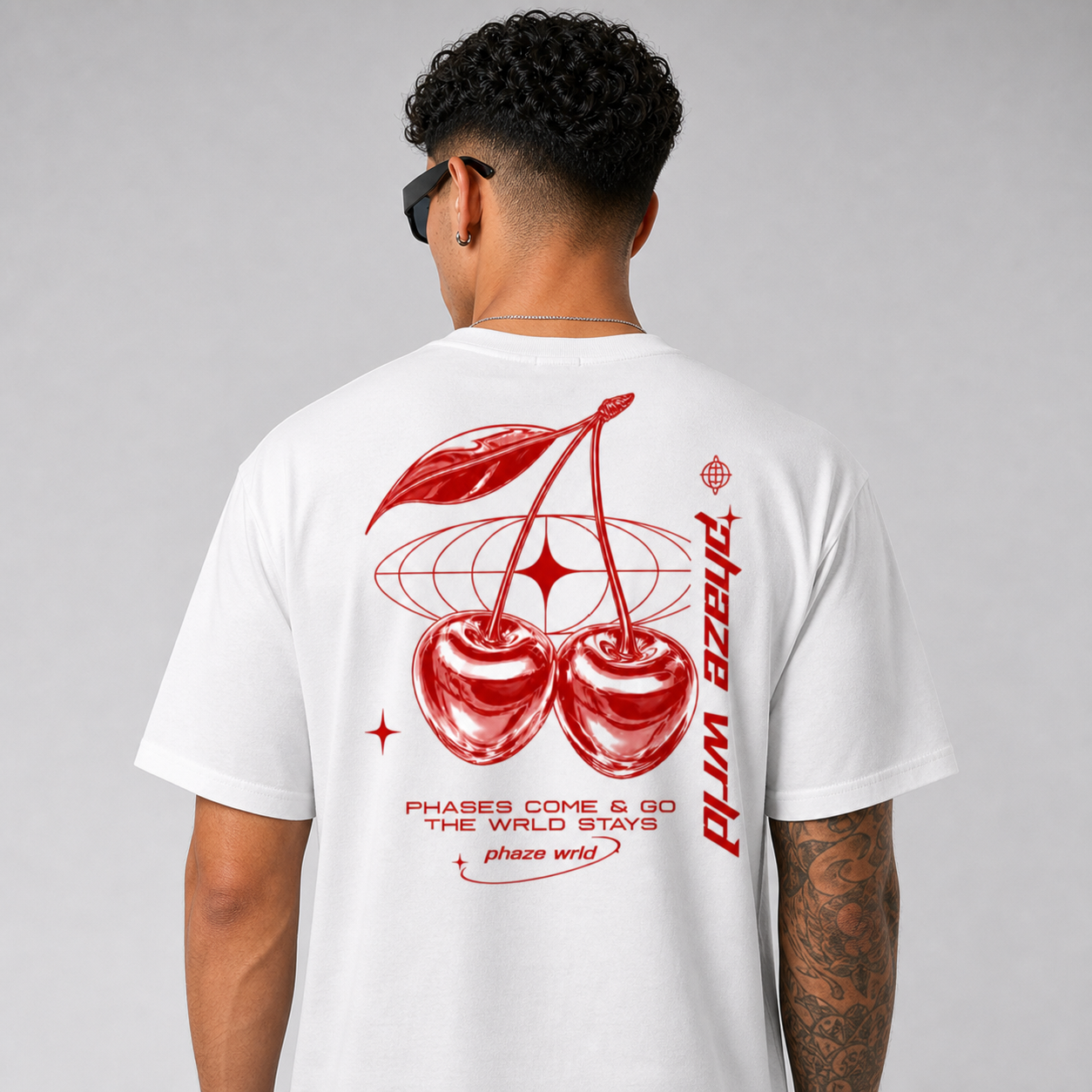 Red Cherry Drop Graphic T-Shirt