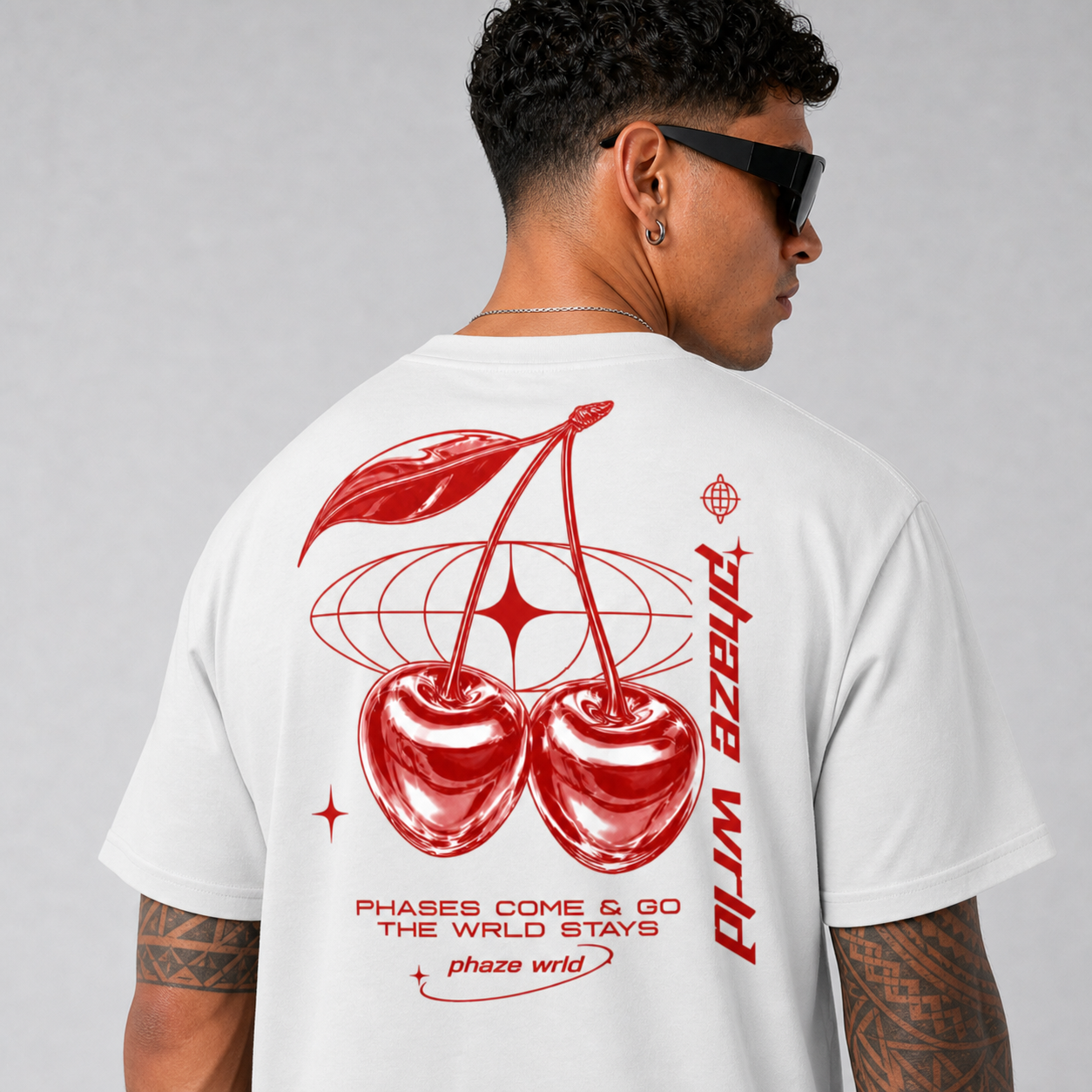 Red Cherry Drop Graphic T-Shirt