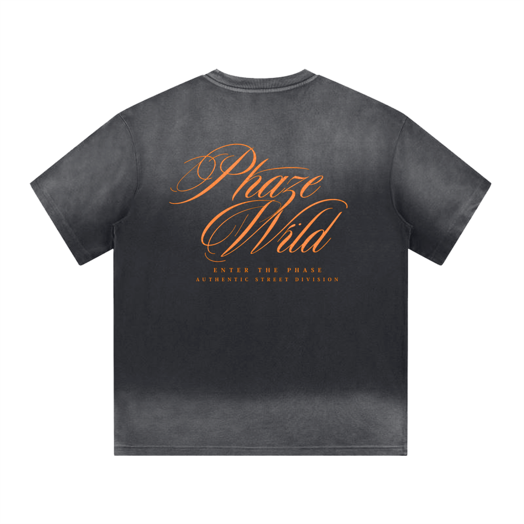 “I” Shape Gradient Washed T-Shirt