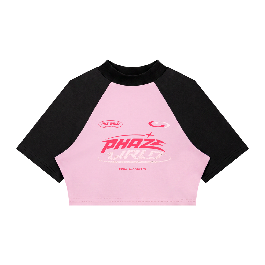 Built Different Pink Crop T-Shirt