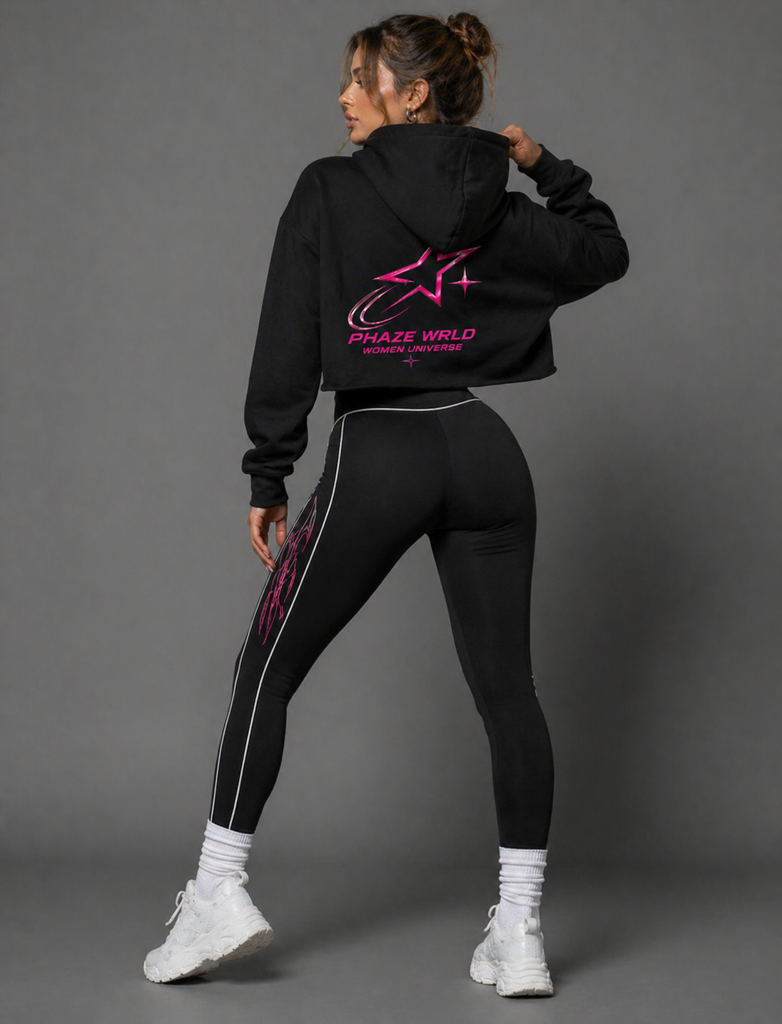 Phaze Wrld Universe Cropped Hoodie