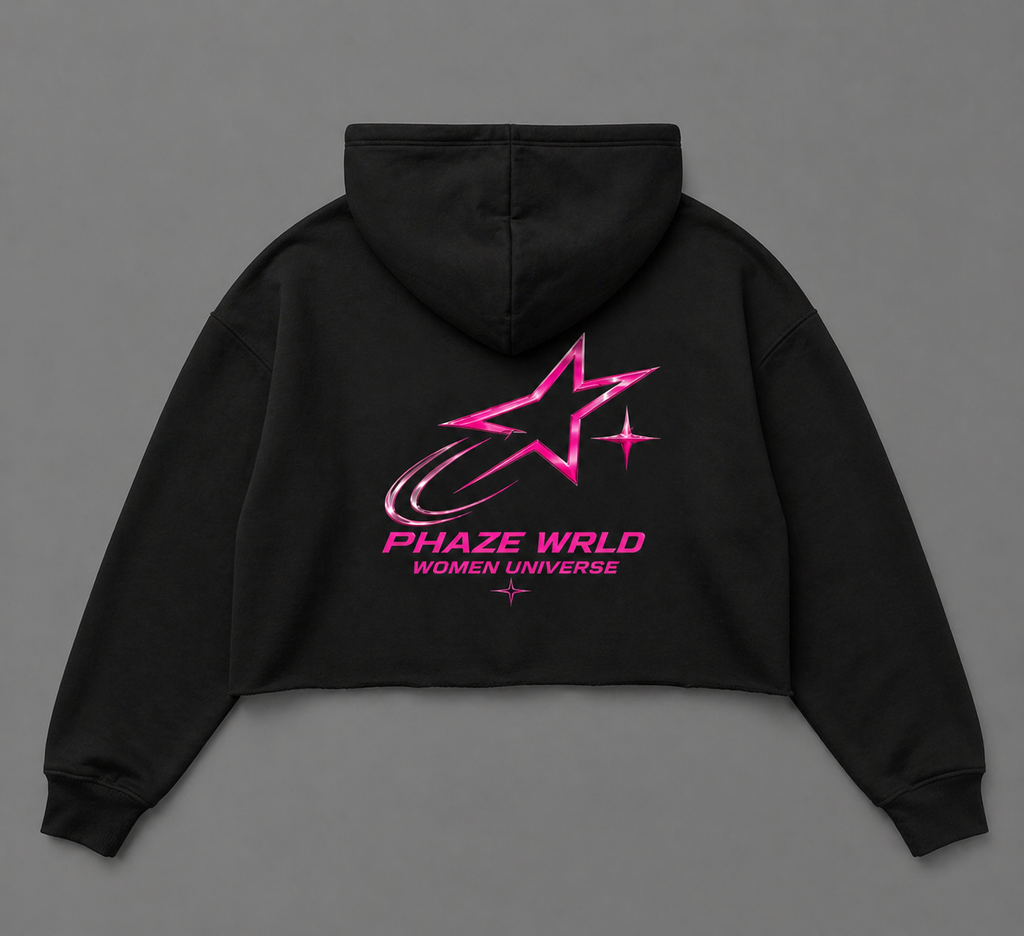 Phaze Wrld Universe Cropped Hoodie
