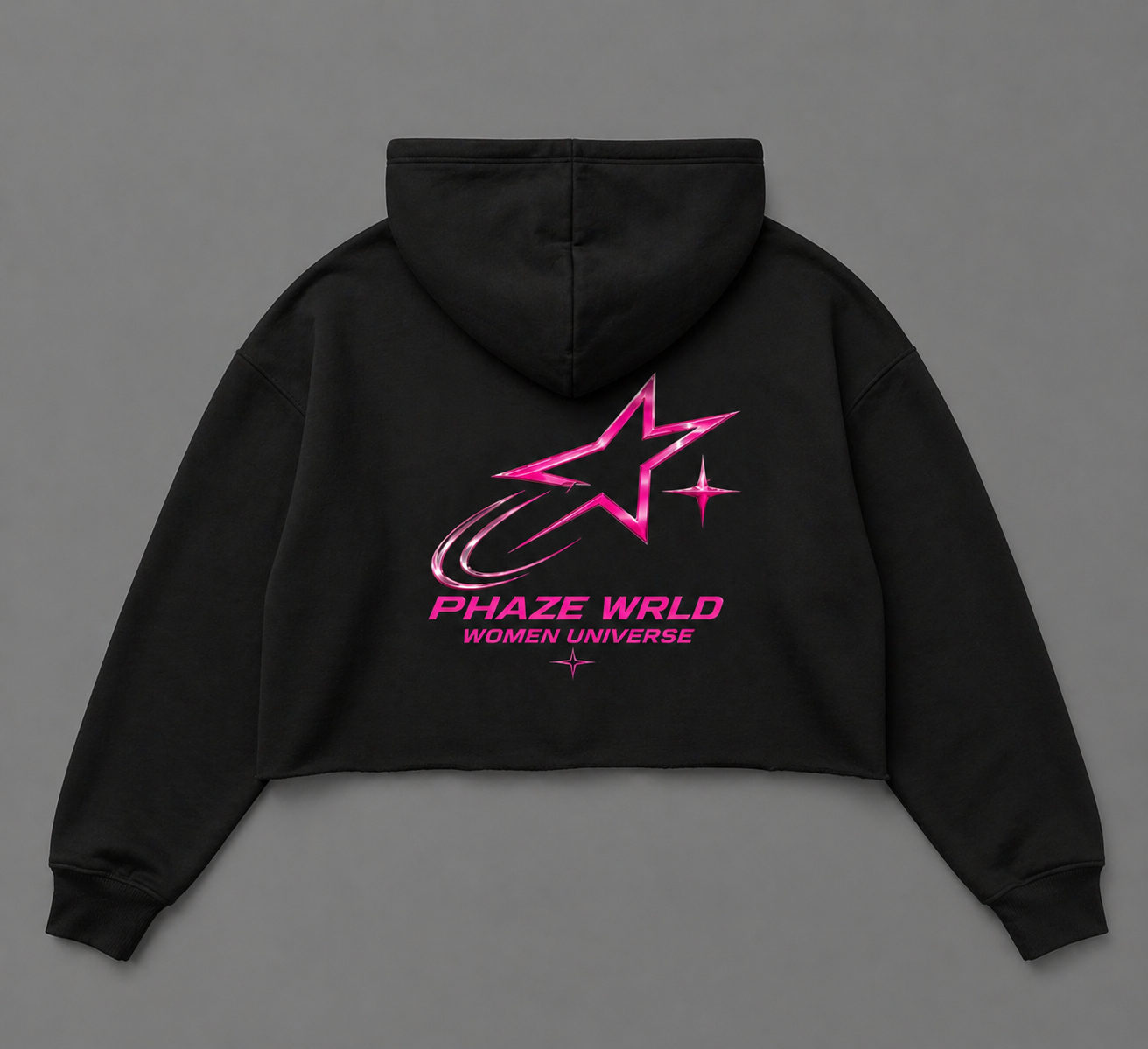 Phaze Wrld Universe Cropped Hoodie
