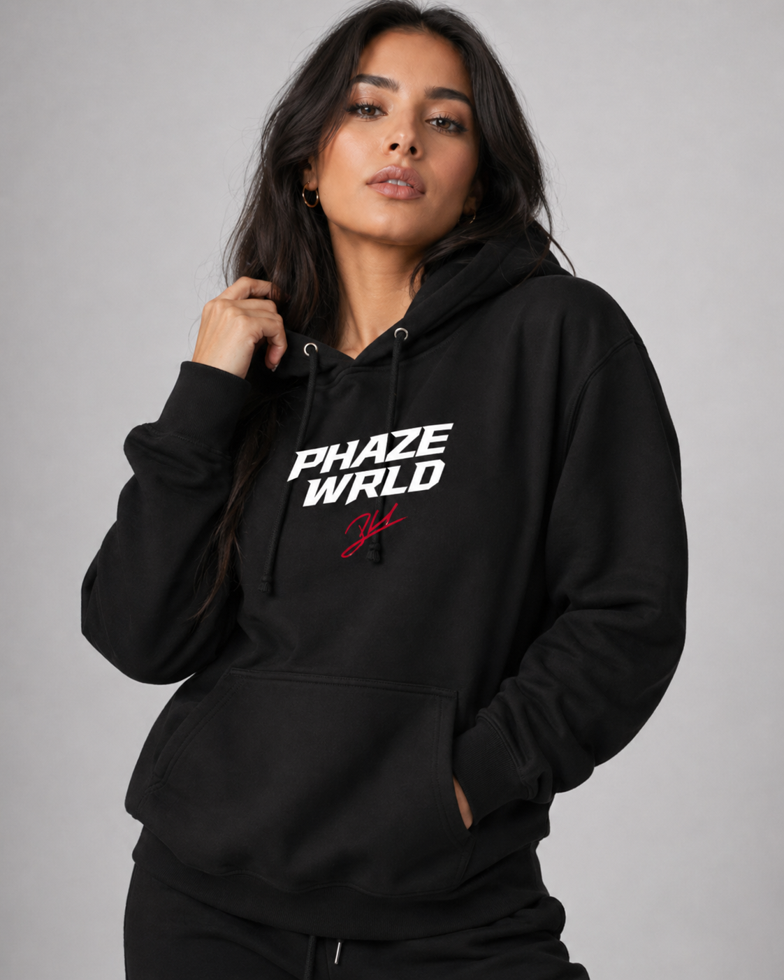 Phaze Wrld Studio Hoodie - Black