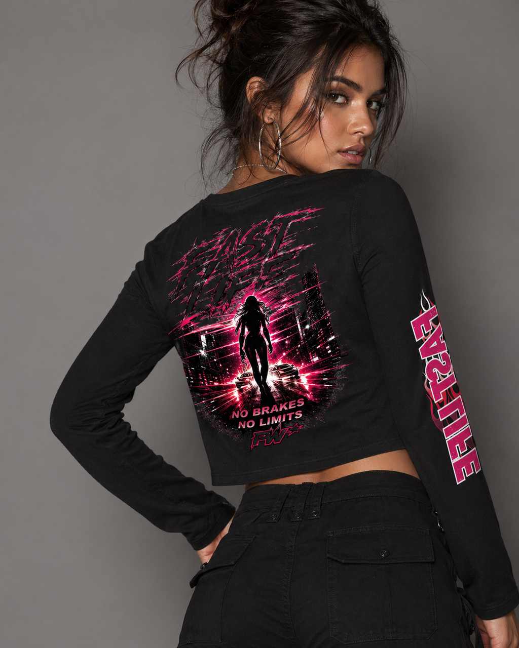 Phaze Wrld Fast Life Long Sleeve T-Shirt - Black