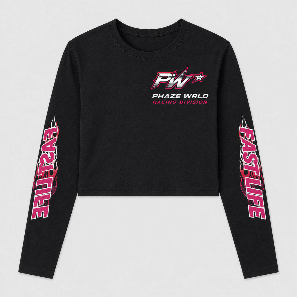 Phaze Wrld Fast Life Long Sleeve T-Shirt - Black