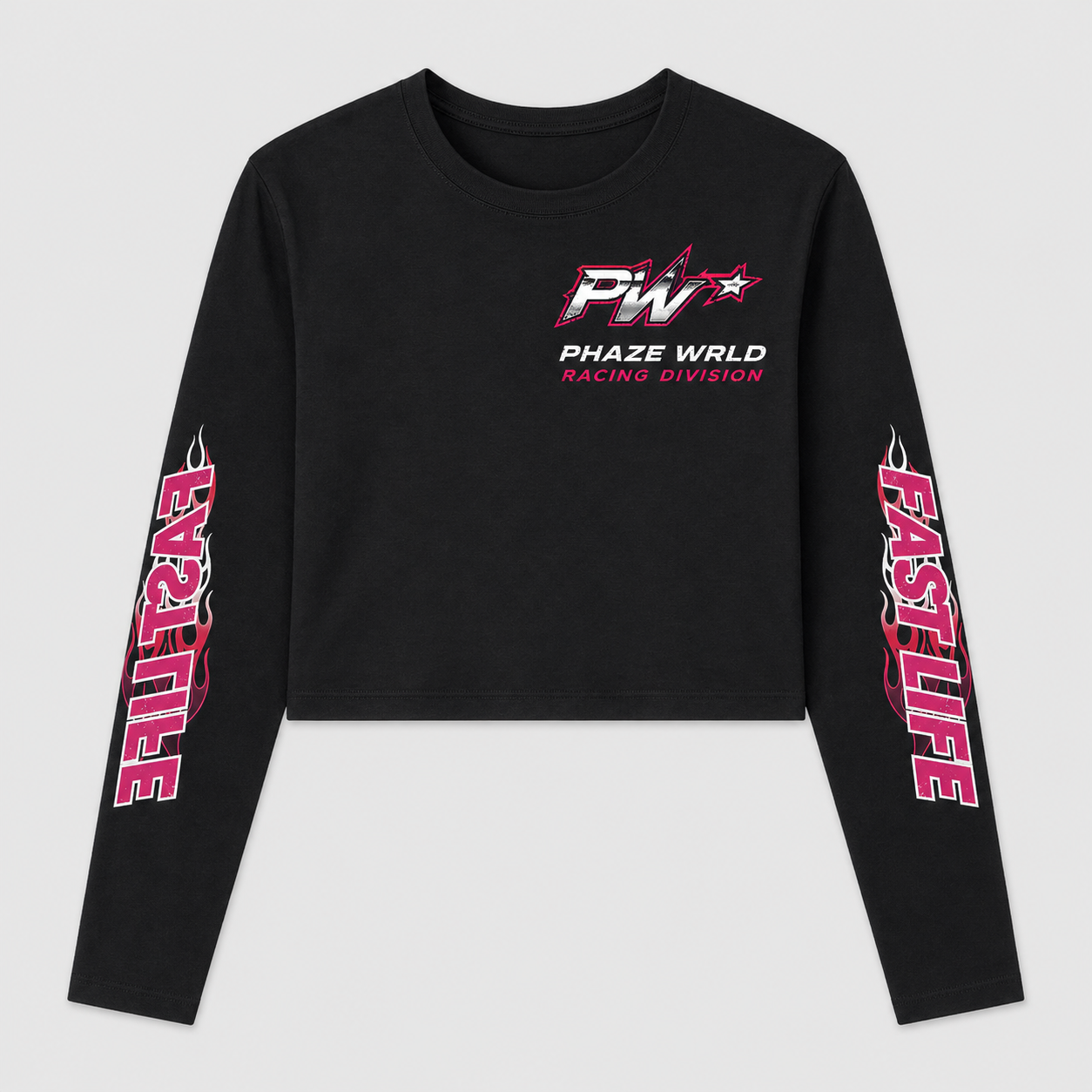 Phaze Wrld Fast Life Long Sleeve T-Shirt - Black