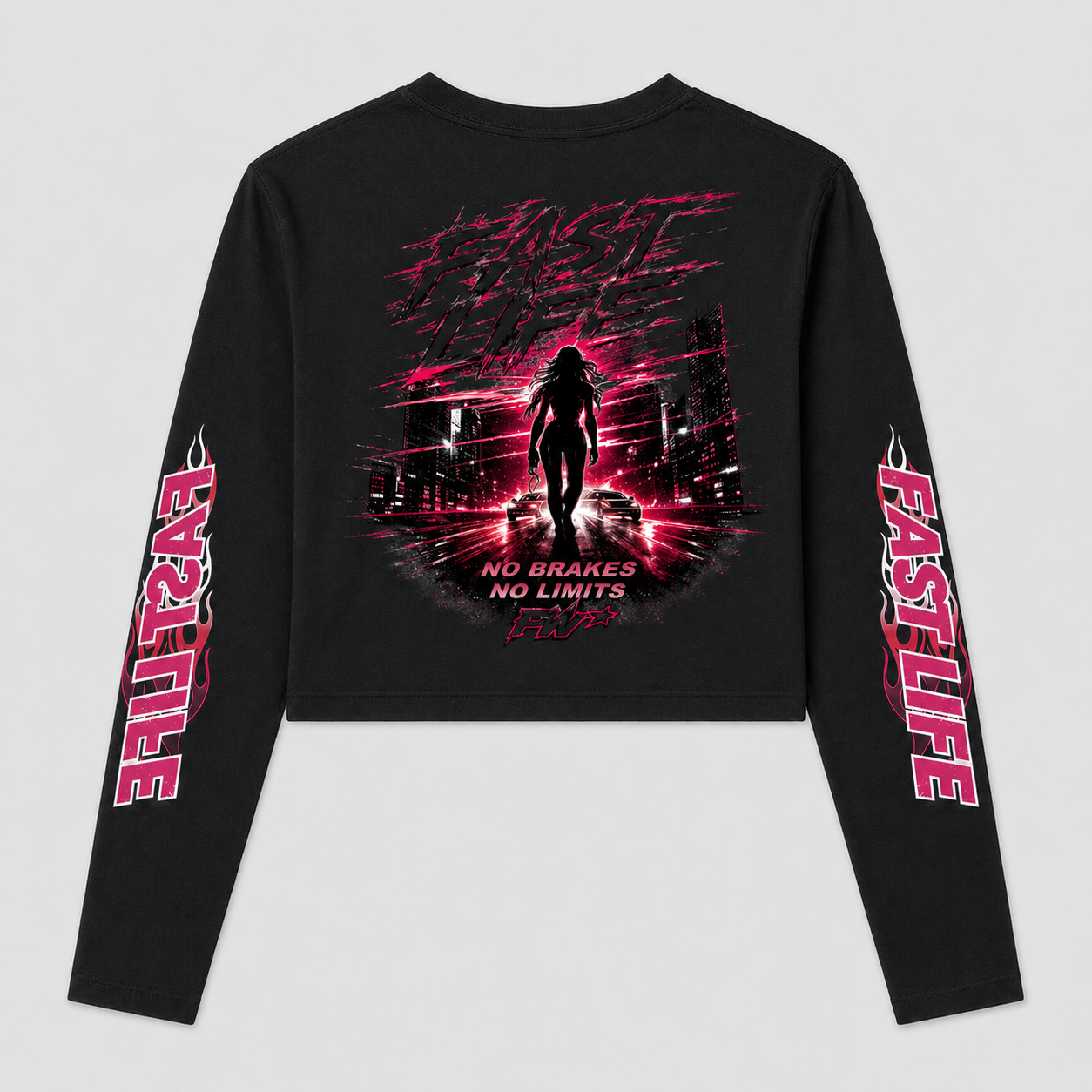 Phaze Wrld Fast Life Long Sleeve T-Shirt - Black