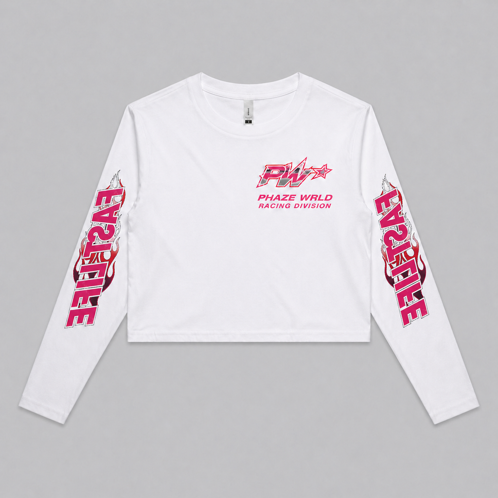 Phaze Wrld Fast Life Long Sleeve T-Shirt - White