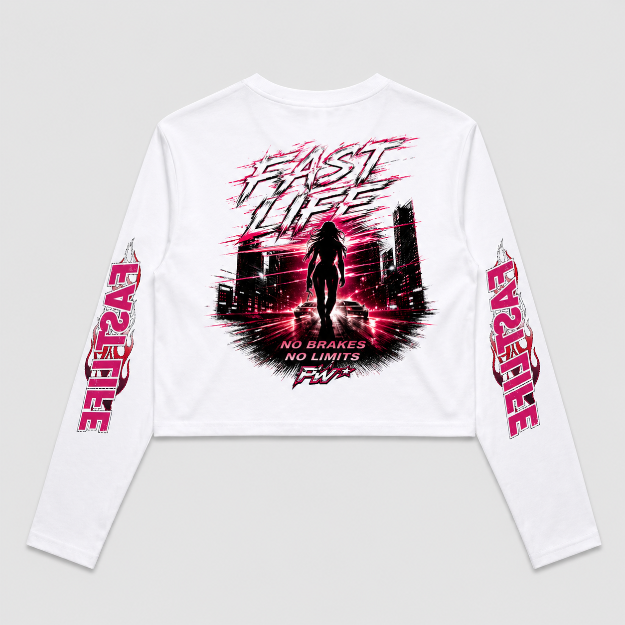 Phaze Wrld Fast Life Long Sleeve T-Shirt - White