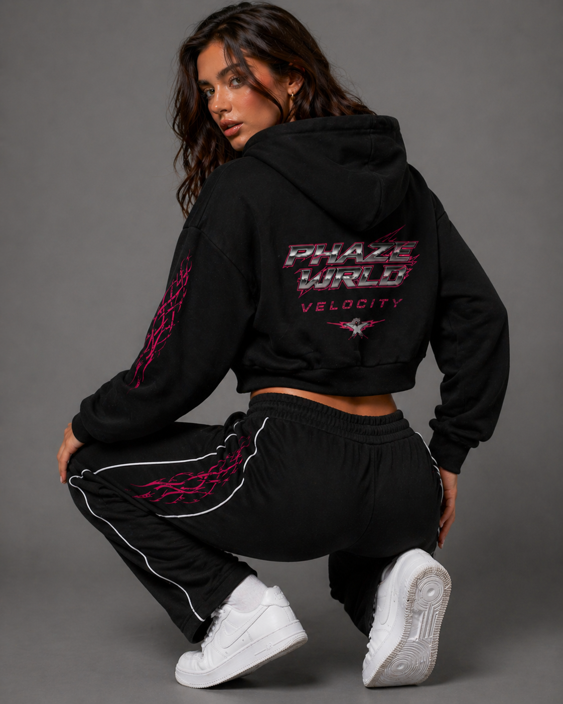 Phaze Wrld Velocity Cropped Hoodie