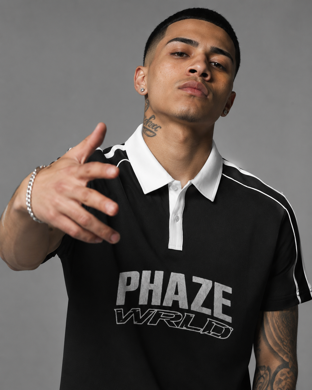 Phaze Wrld Pit Lane Polo - Black