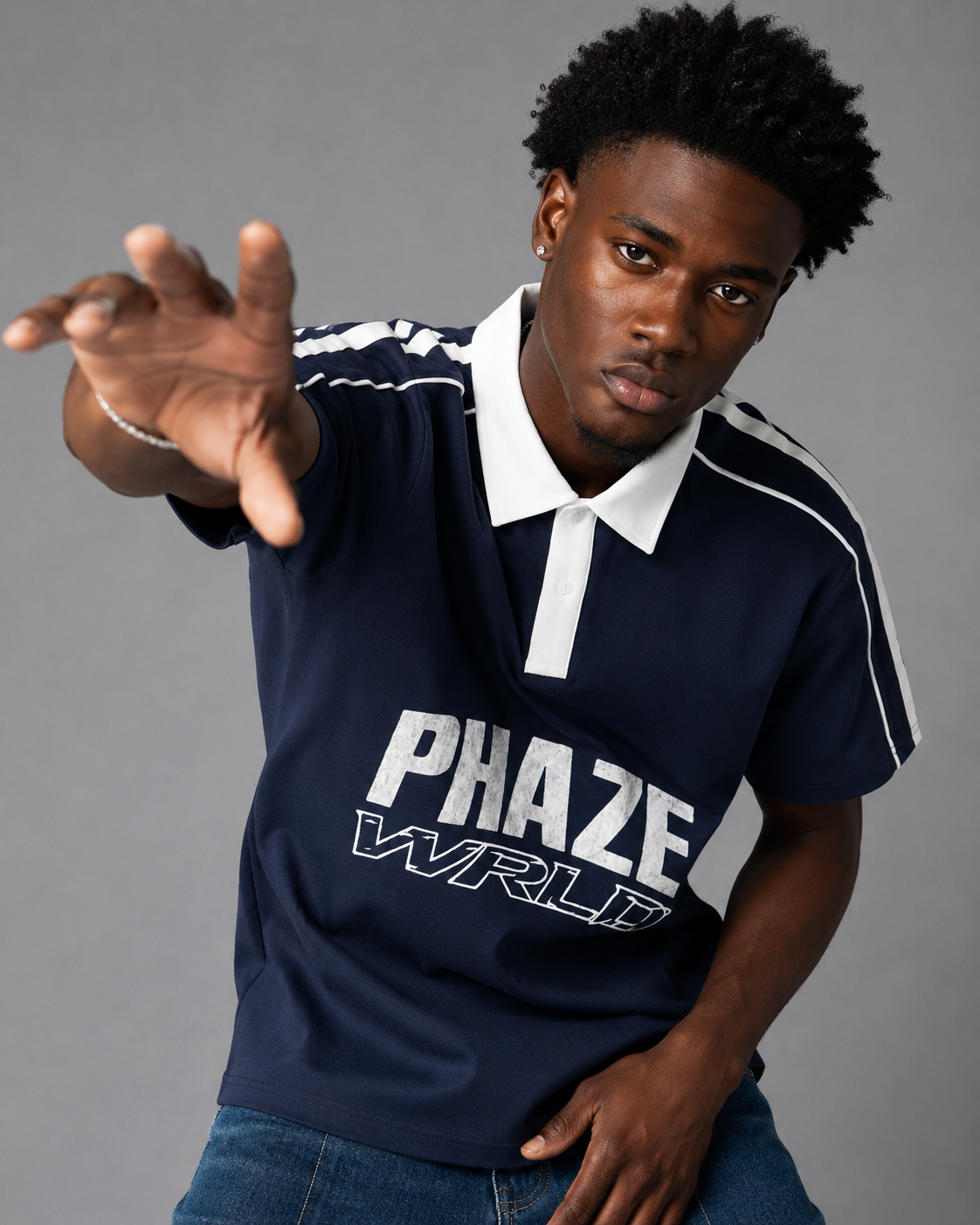 Phaze Wrld Pit Lane Polo - Navy