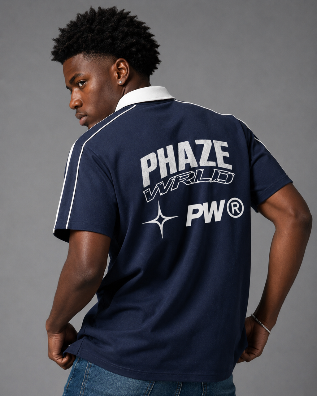 Phaze Wrld Pit Lane Polo - Navy