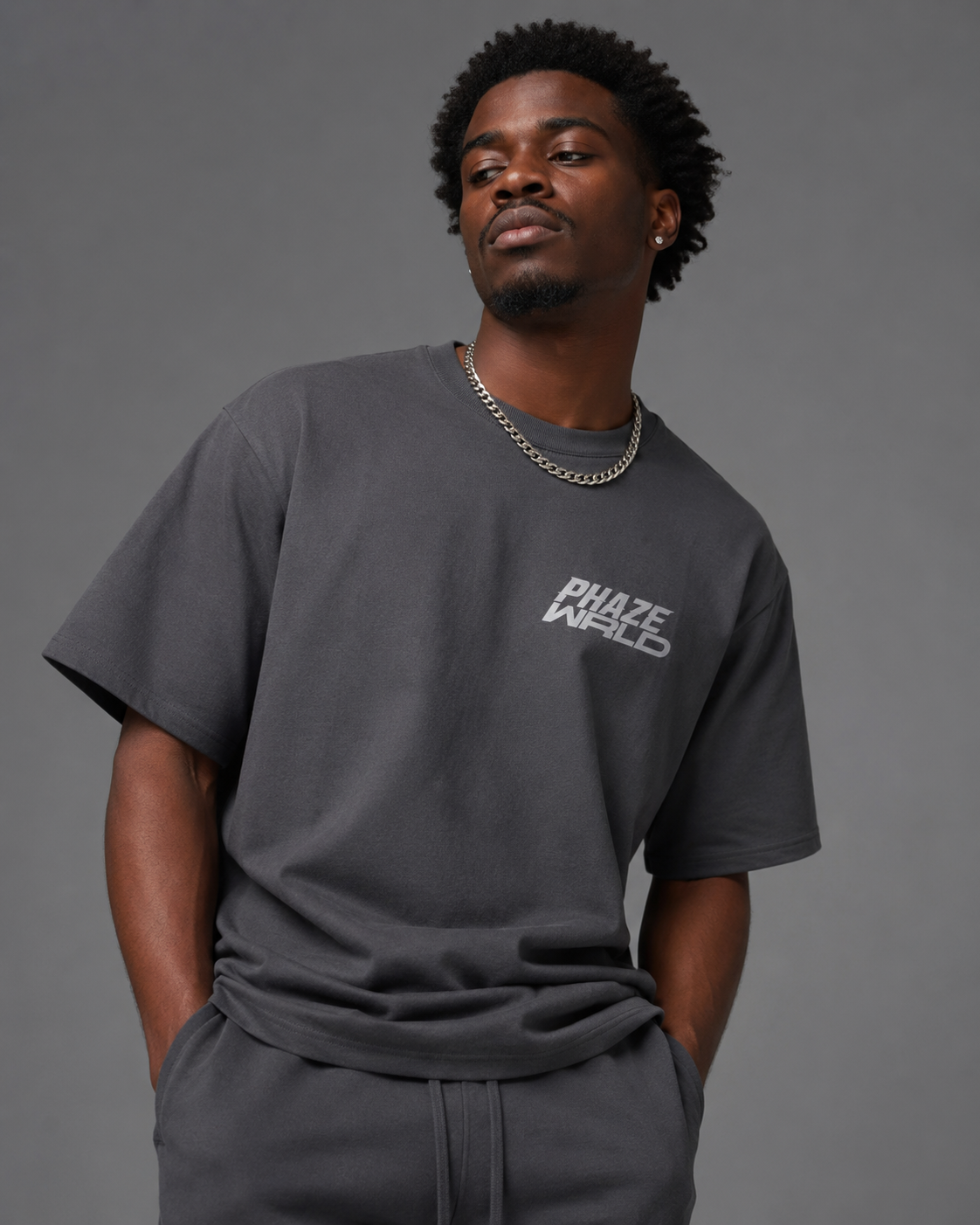Phaze Wrld Essential Cooling Performance T-Shirt - Gray