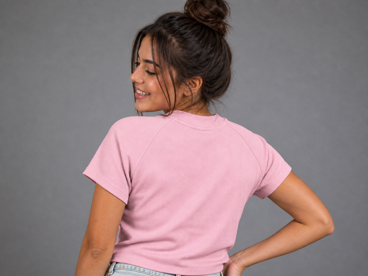 Phaze Wrld Mineral Wash Crop T-Shirt - Pink