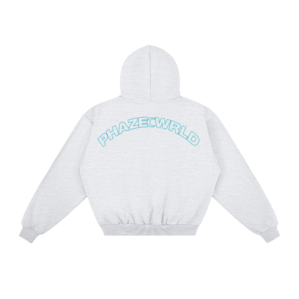 Phaze Wrld Drift Heavyweight Hoodie Light Gray