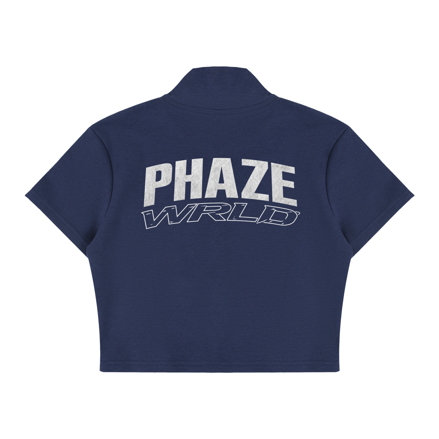 Women's Cropped Full Zip Short Sleeve T-Shirt