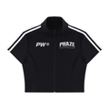 Phaze Wrld Cropped Full Zip Short Sleeve T-Shirt