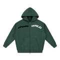 Essential Zip Oversized Hoodie — Forest Green