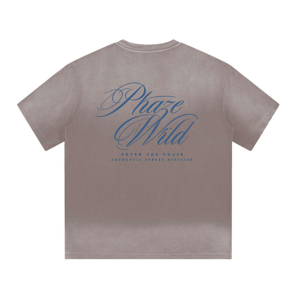 “I” Shape Gradient Washed T-Shirt