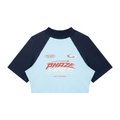 Built Different Blue Crop T-Shirt