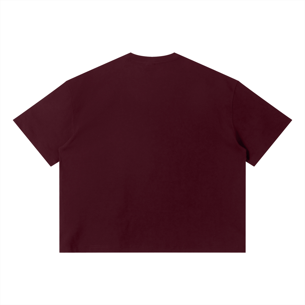 Phaze Wrld Moon Crest Boxy Tee – Red