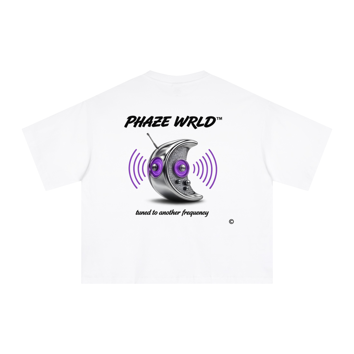 Phaze Wrld Moon Radio Boxy Tee