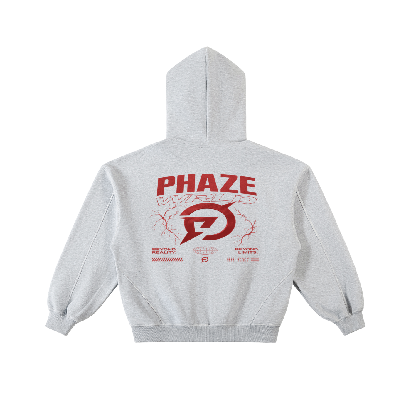 PHAZE WRLD Beyond Limits Zip Gray Hoodie