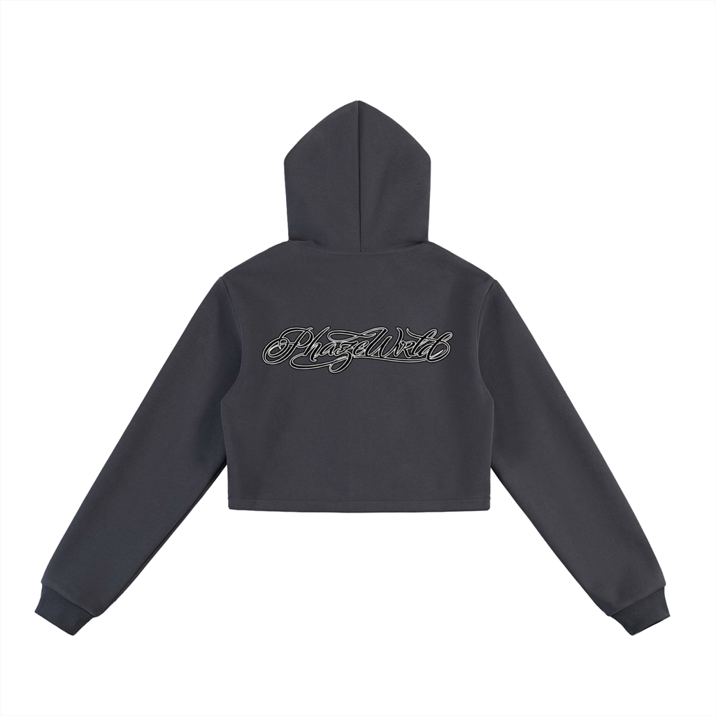 Phaze Wrld Scripted Zip Hoodie - Gray