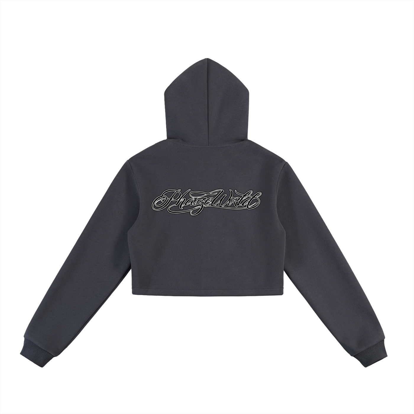 Phaze Wrld Scripted Zip Hoodie - Gray