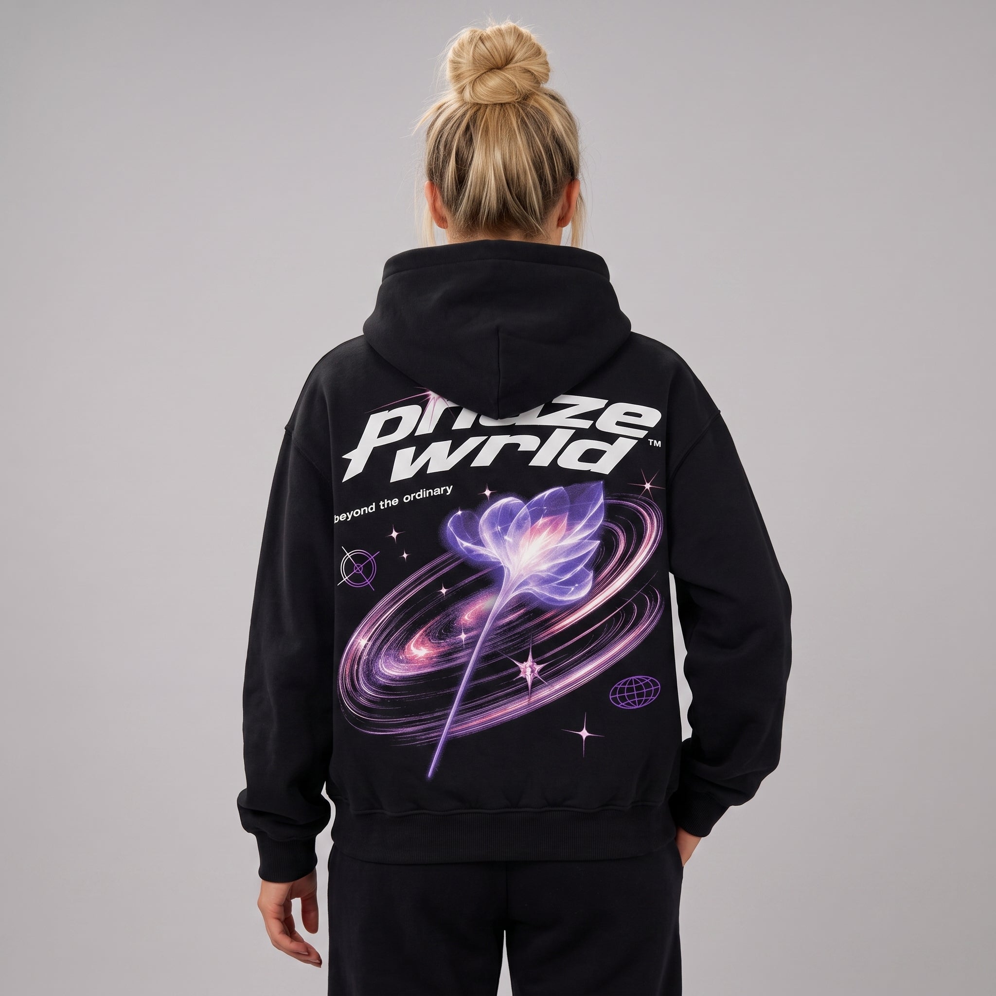 Beyond the Ordinary Cosmic Bloom Graphic Hoodie
