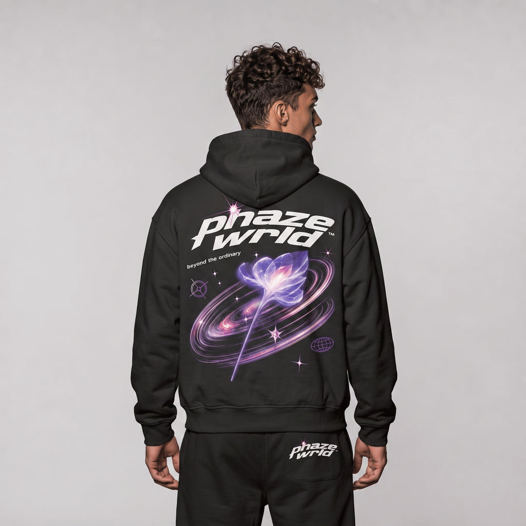 Beyond the Ordinary Cosmic Bloom Graphic Hoodie