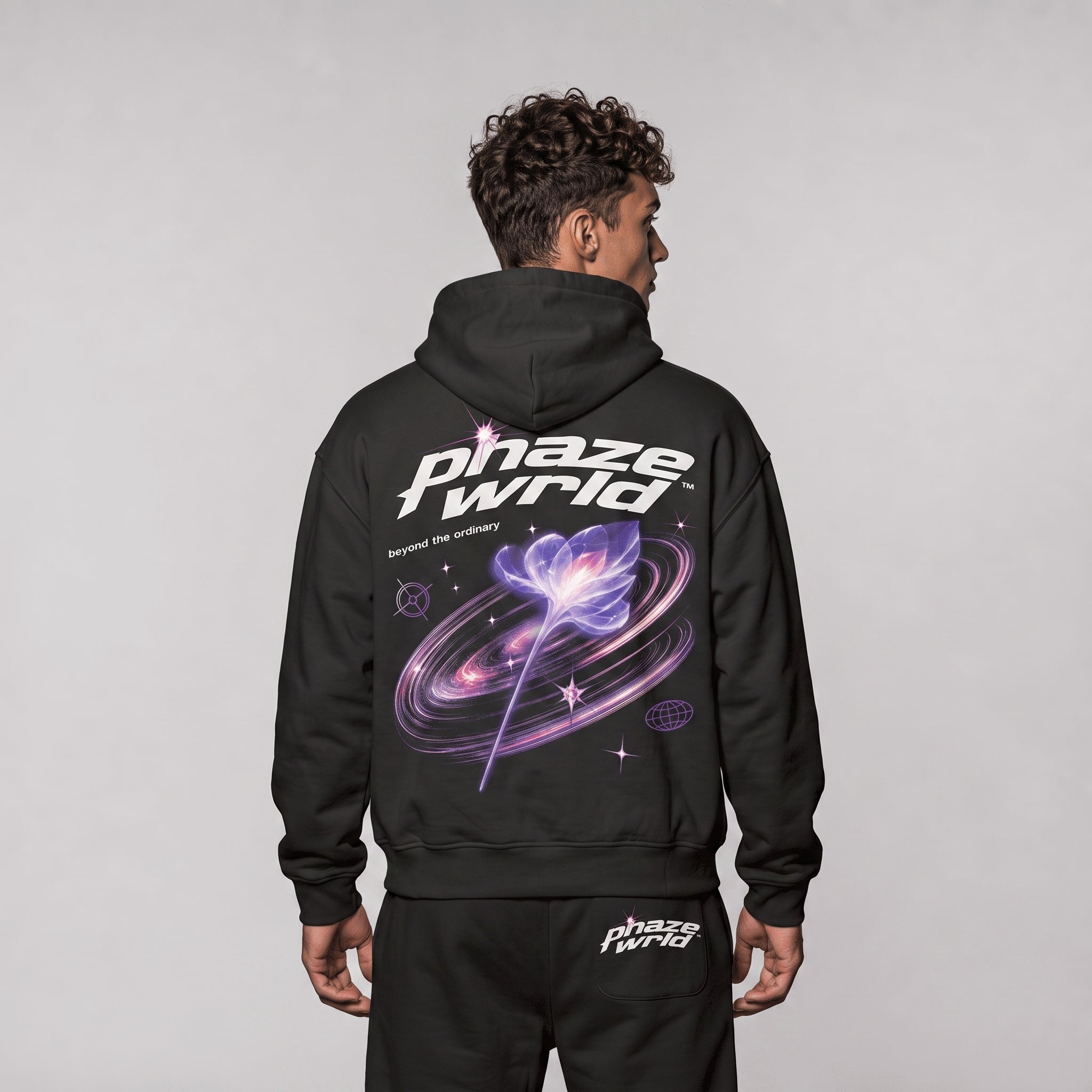 Beyond the Ordinary Cosmic Bloom Graphic Hoodie