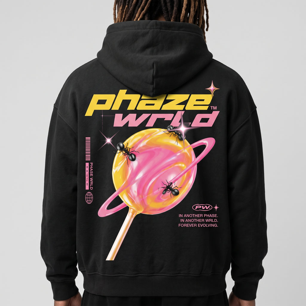 Forever Evolving Candy Planet Graphic Boxy Hoodie