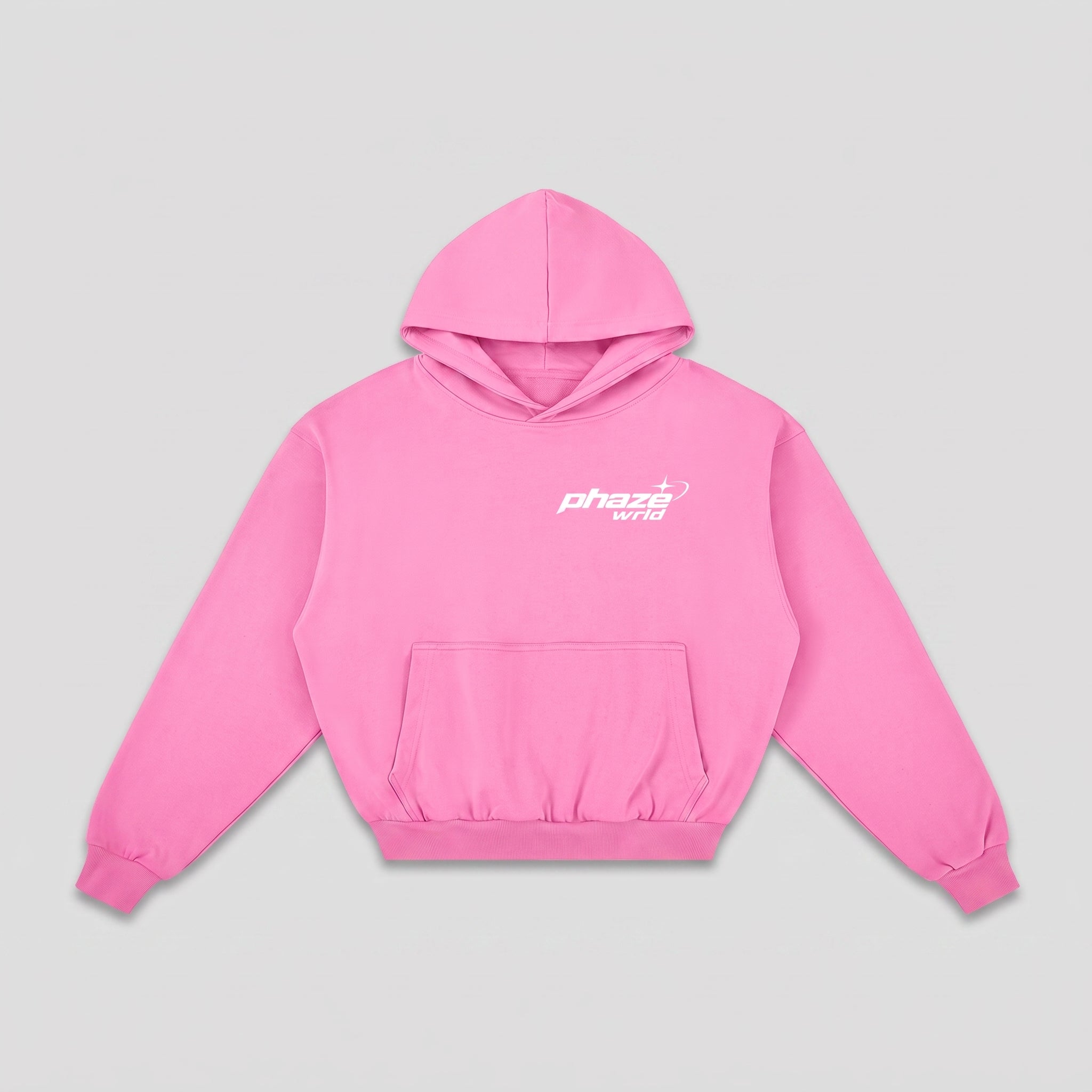 Lost In The Phaze Pink Boxy Graphic Hoodie