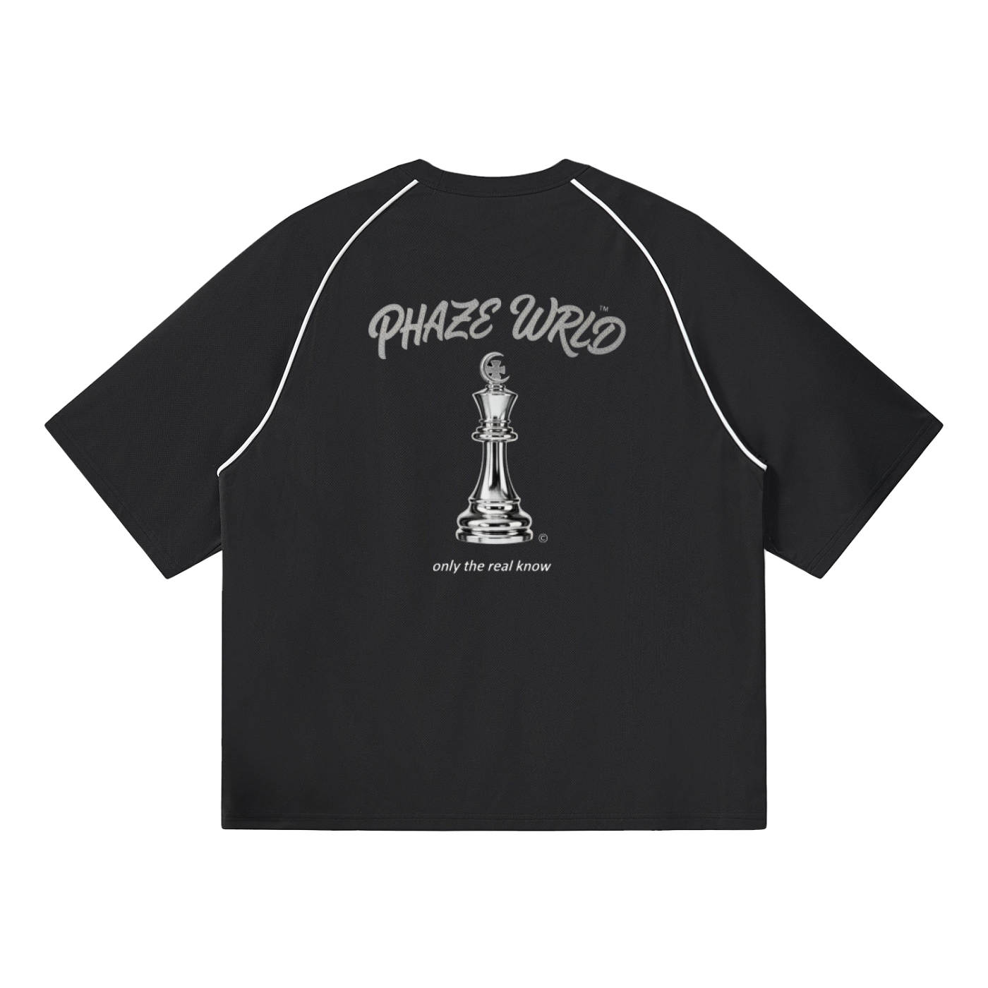 Phaze Wrld The Real Know Contrast Raglan T-Shirt