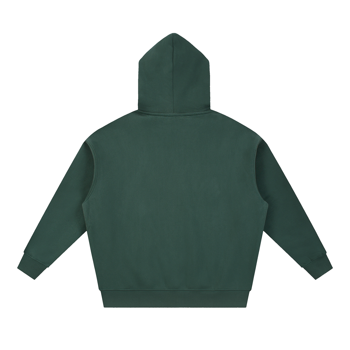 Essential Zip Oversized Hoodie — Forest Green