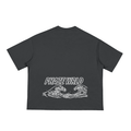 Phaze Wrld Tsunami Script Boxy Tee – Black