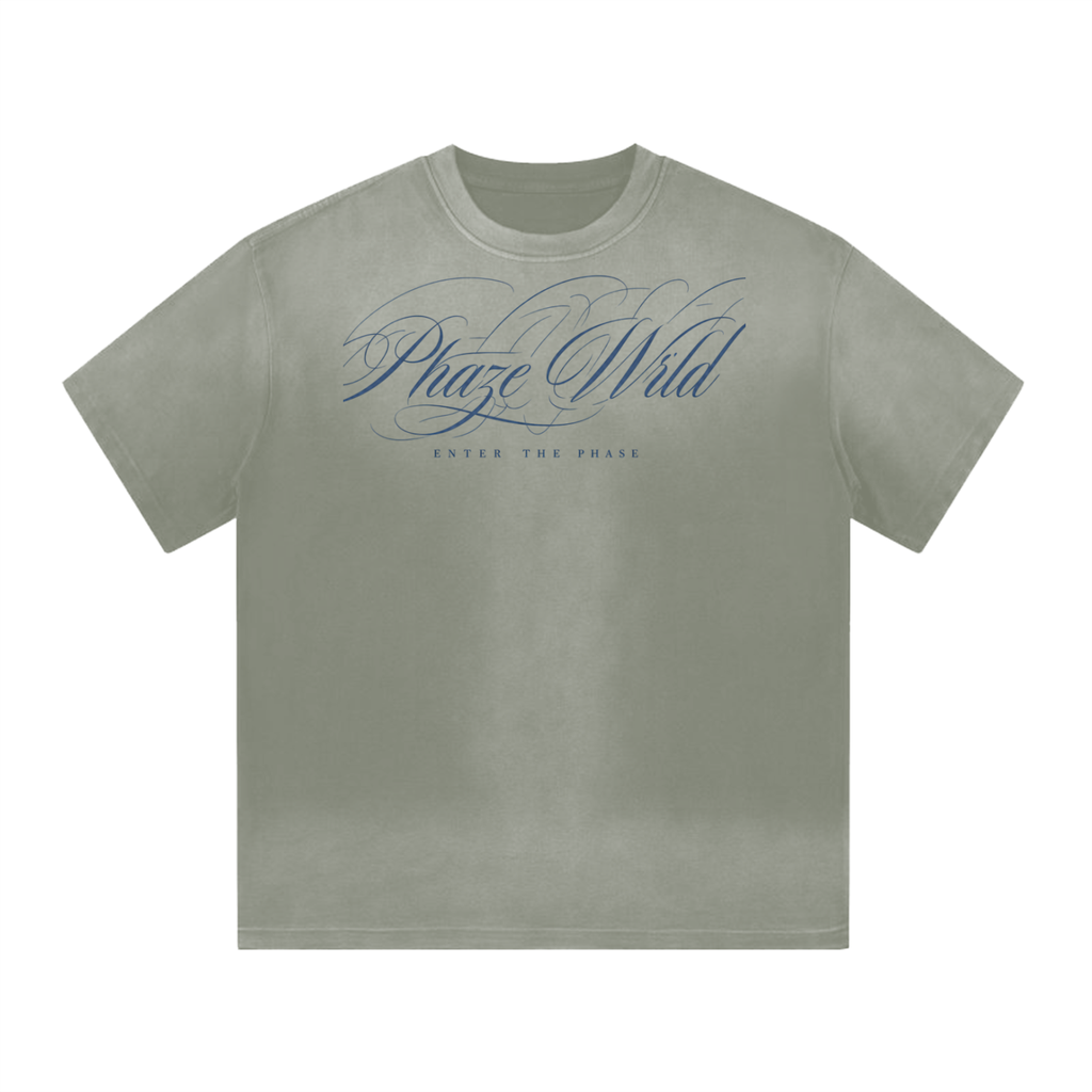 “I” Shape Gradient Washed T-Shirt