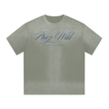 “I” Shape Gradient Washed T-Shirt