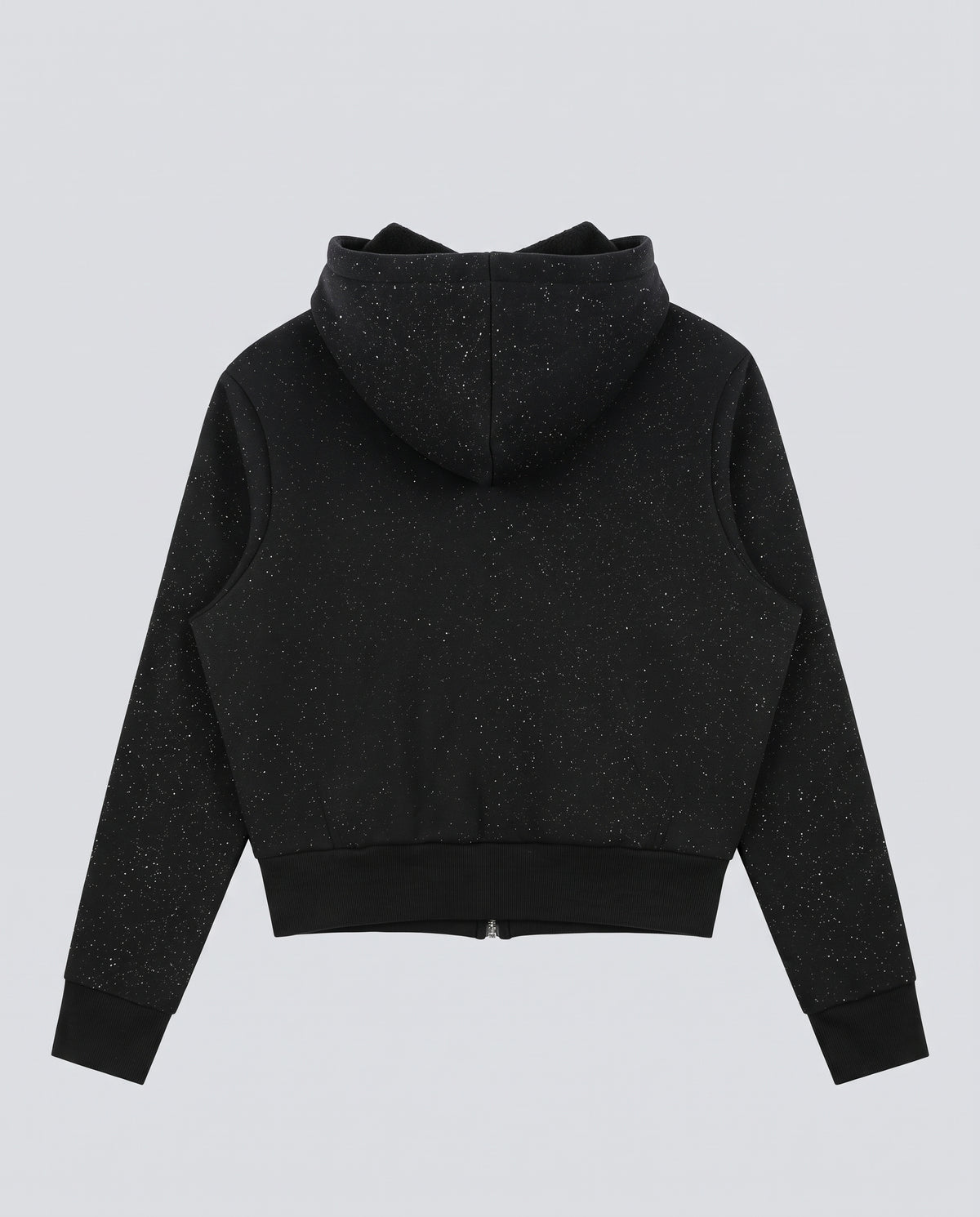 Sparkles Fleece Full Zip Hoodie - Black